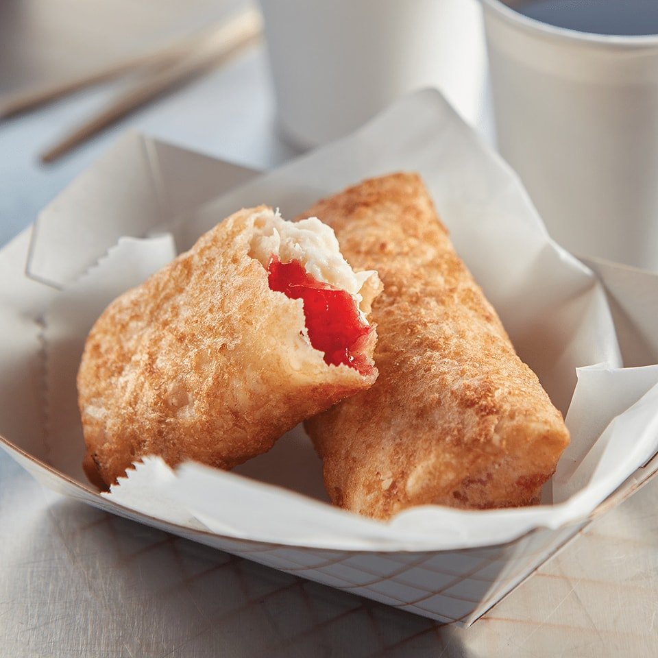 Raspberry cheesecake chimichanga