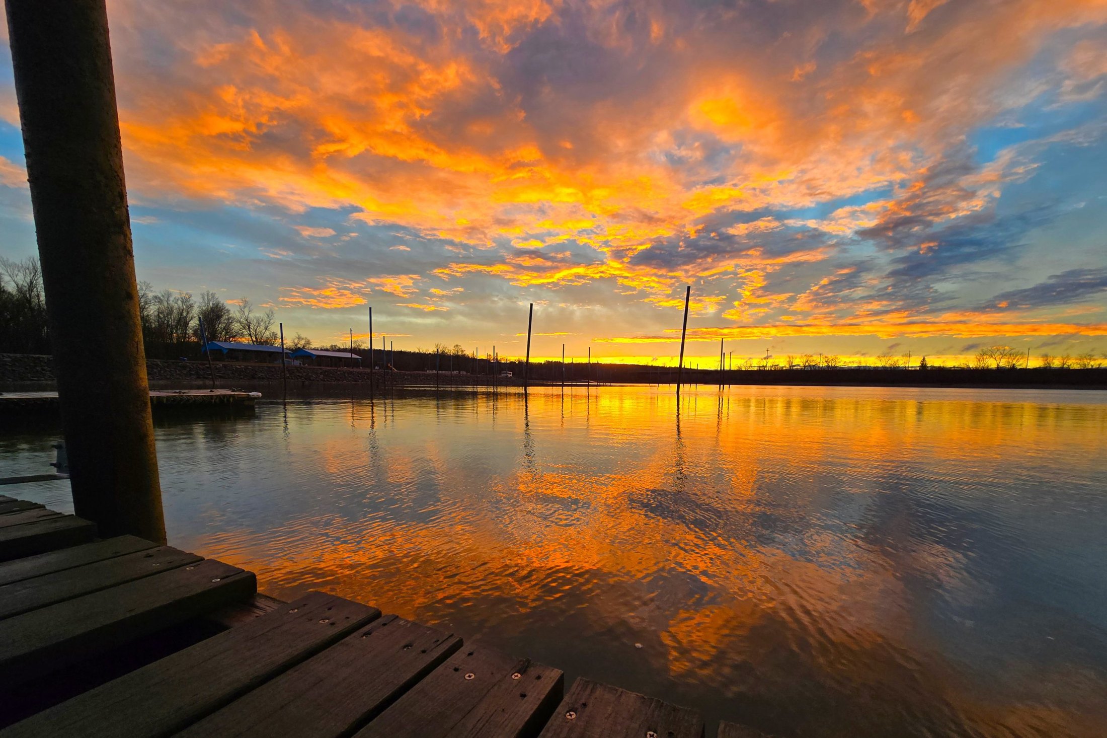Shenango Lake sunset from the dock